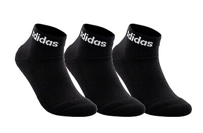 Adidas Men Linear Cushion Ankle 3 Pairs Socks Black 3PP Fashion GYM Sock IC1303