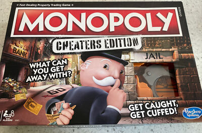Hasbro Monopoly Game Cheaters Edition Board Game Open Box Unused 2017