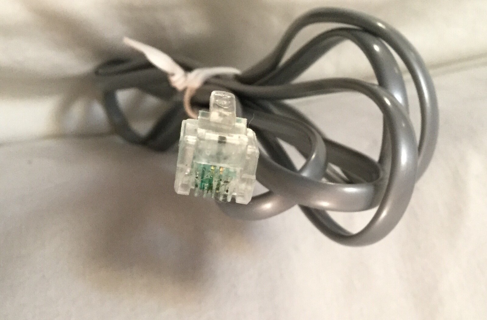 6' Telephone Extension Cord Gray Phone Cable Wire Line with Connectors