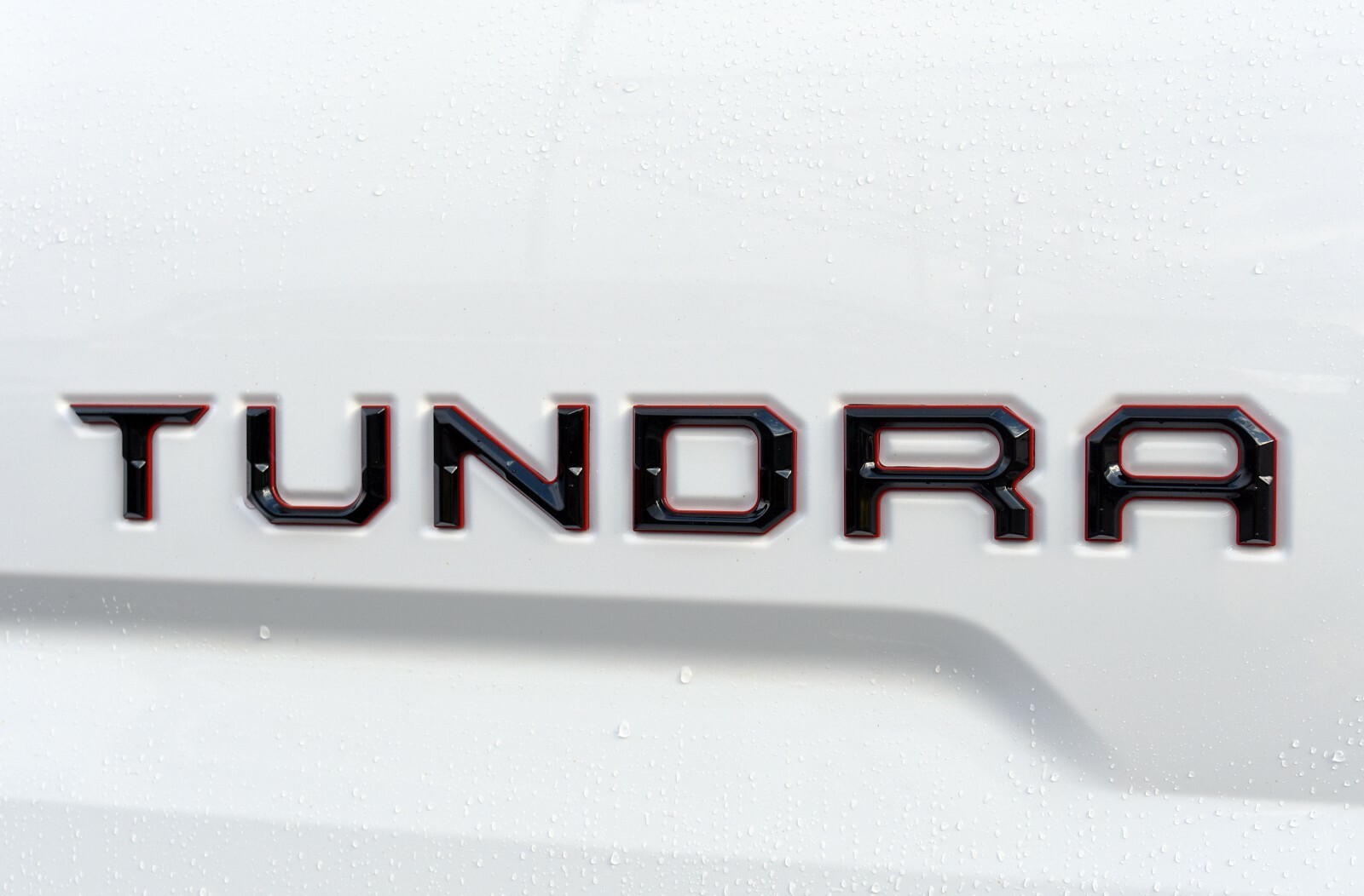 3D Raised Tailgate Insert Letters for Toyota Tundra 2014-2021,Black / Red