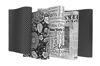 10 Rollen Geschenkpapier Black und White Papier 2m x 0,70m