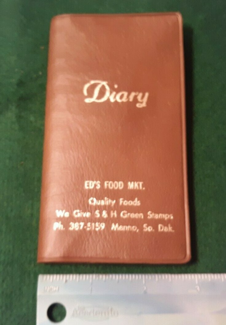 Vintage ED'S FOOD MART Advertising Pocket Diary NEAT
