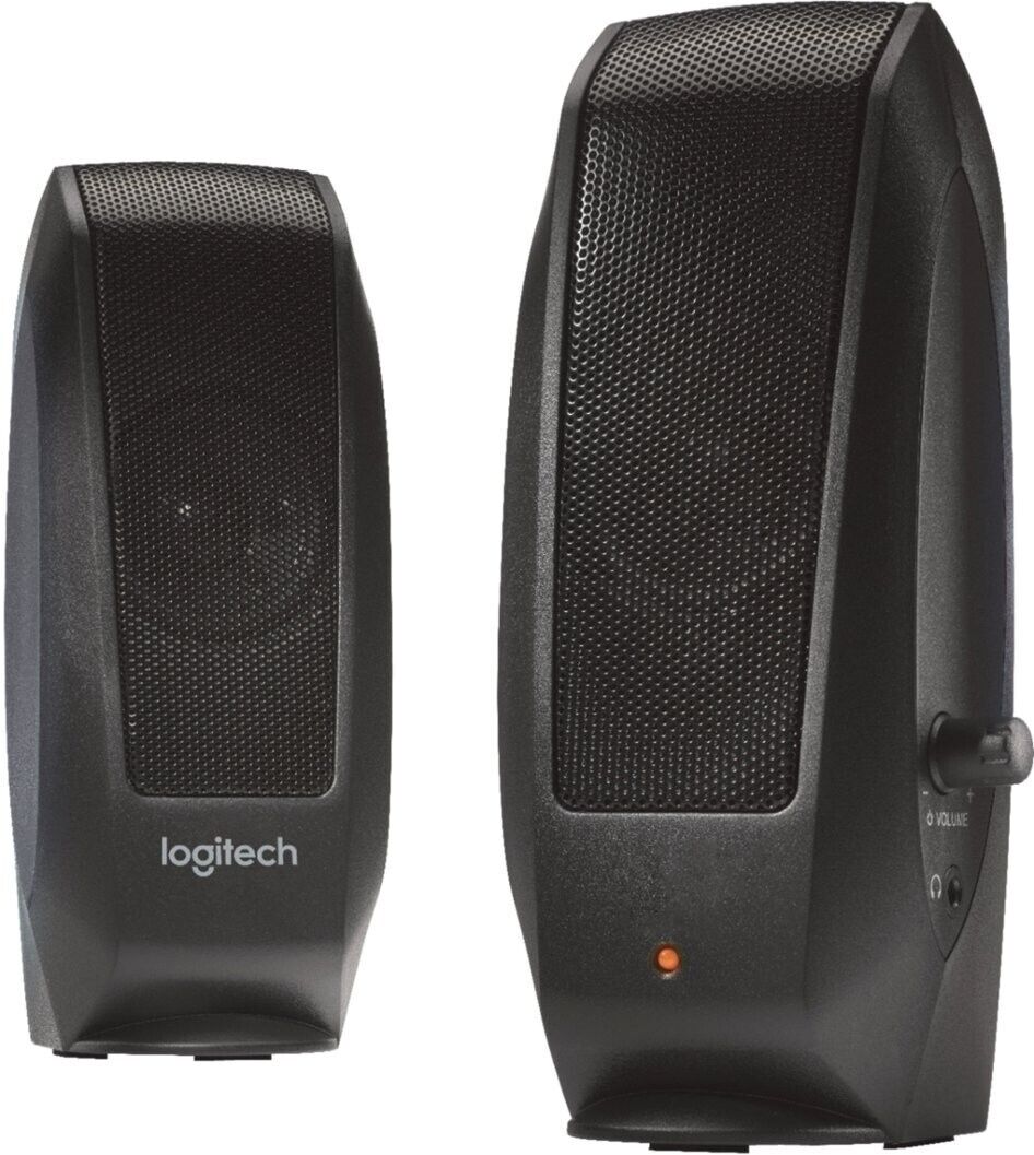 Logitech S120 - 4.4 Watt - 2.0 Stereo Speakers Black (980-000012) For PC and Mac