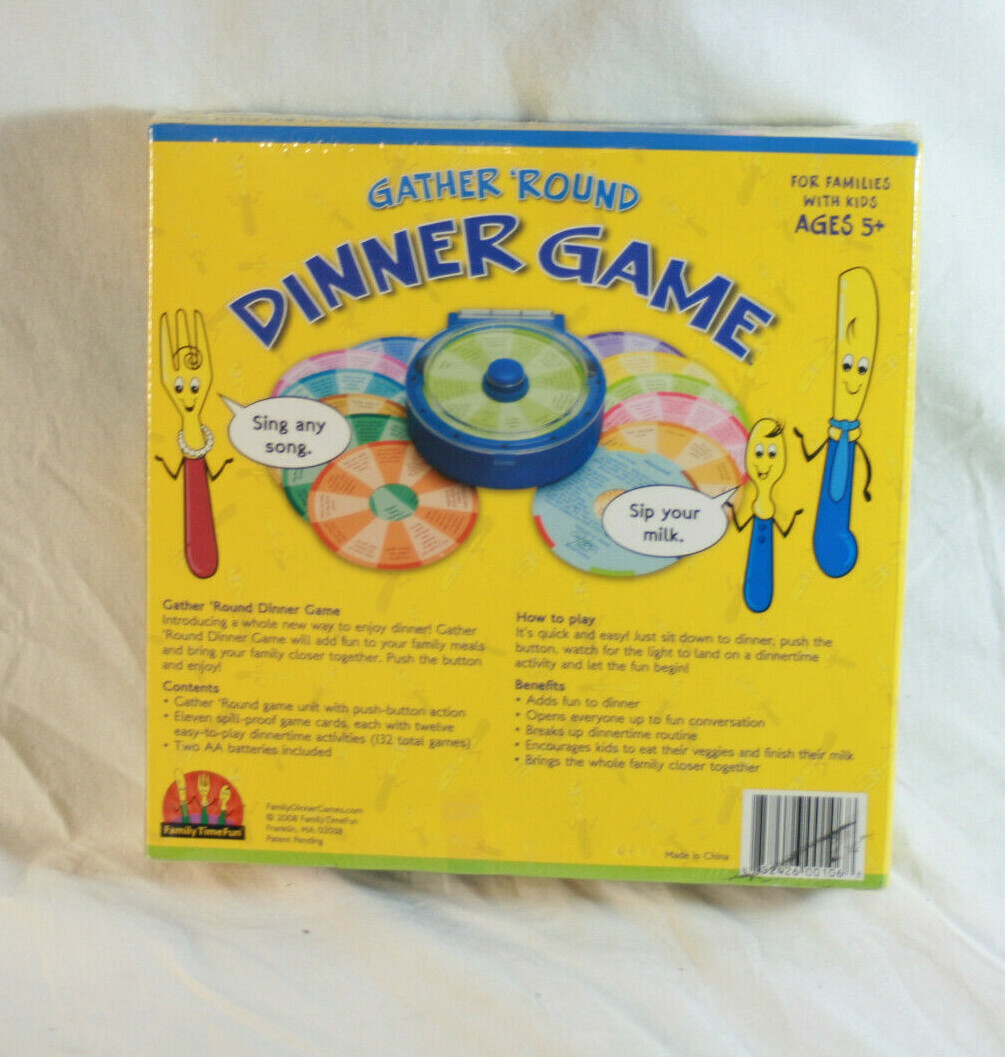 Gather 'Round Dinner Game Family Time Fun Board Game for Meal Time