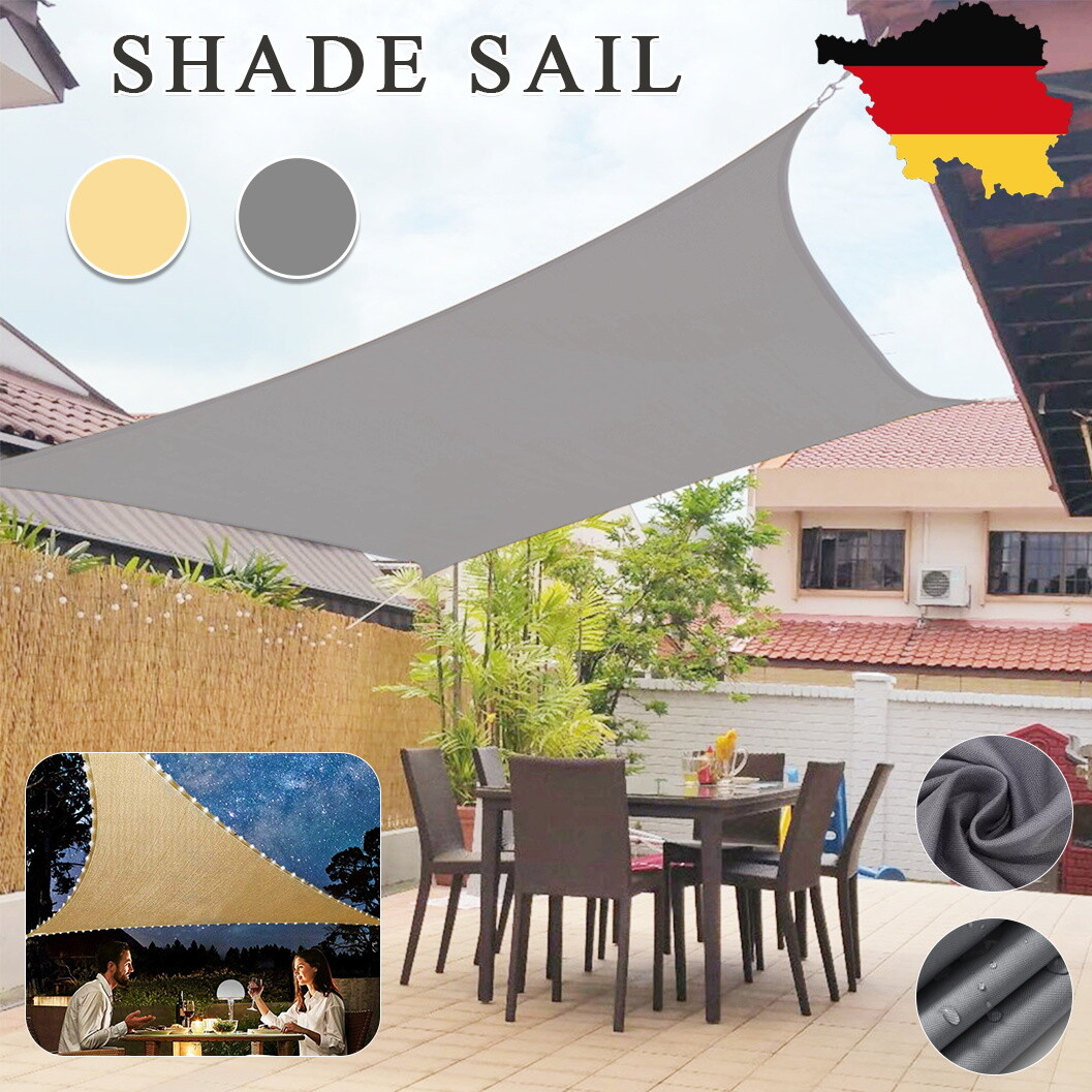 Sonnensegel WASSERDICHT Sonnenschutz Windschutz UV-Schutz Dreieck Rechteck