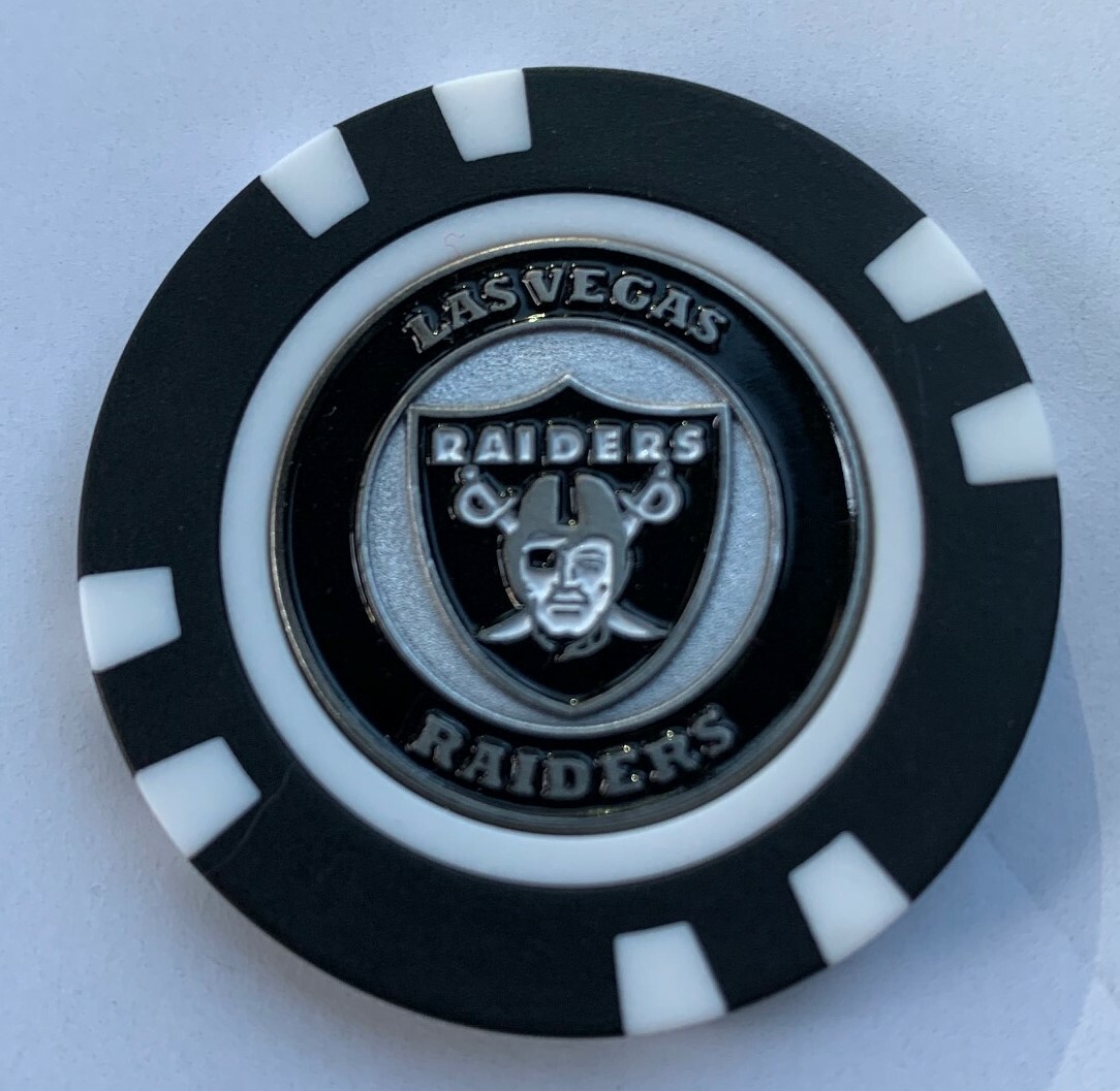 Las Vegas Raiders Poker Chip removable Golf Ball Marker 637556321879 eBay