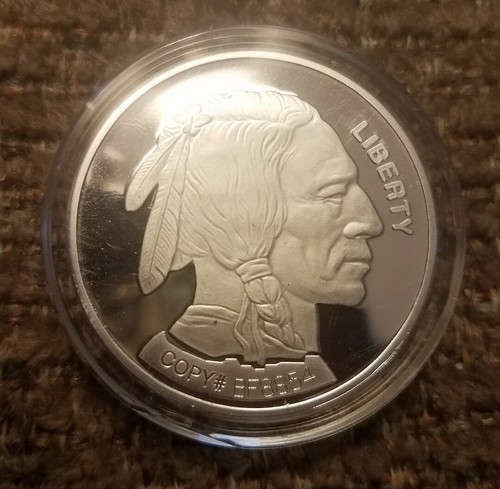 BUY IT NOW 2001 BUFFALO  PROOF PURE .999 SILVER-LAYERED/COLLECTOR CAPSULE#/CERT.