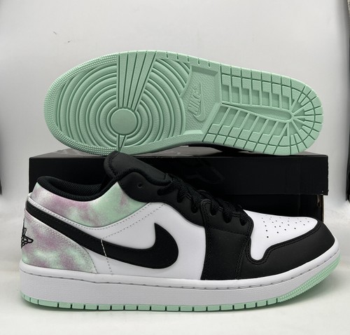 

Мужские кроссовки Nike Air Jordan 1 Low SE Retro Green Pastel Black White DM1199-100, Multicolor, Air Jordan 1 Low SE