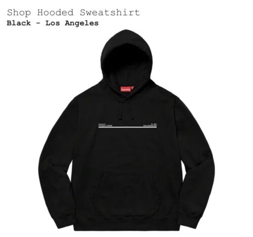 Supreme Shop Hooded Sweatshirt Black Los Angeles | eBay Supreme Shop Hooded Sweatshirt Black Los Angeles | eBay