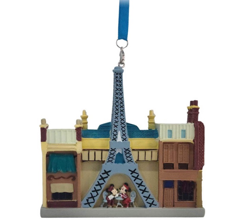 Disney Epcot France Pavilion Building Ornament Mickey & Minnie Eiffel