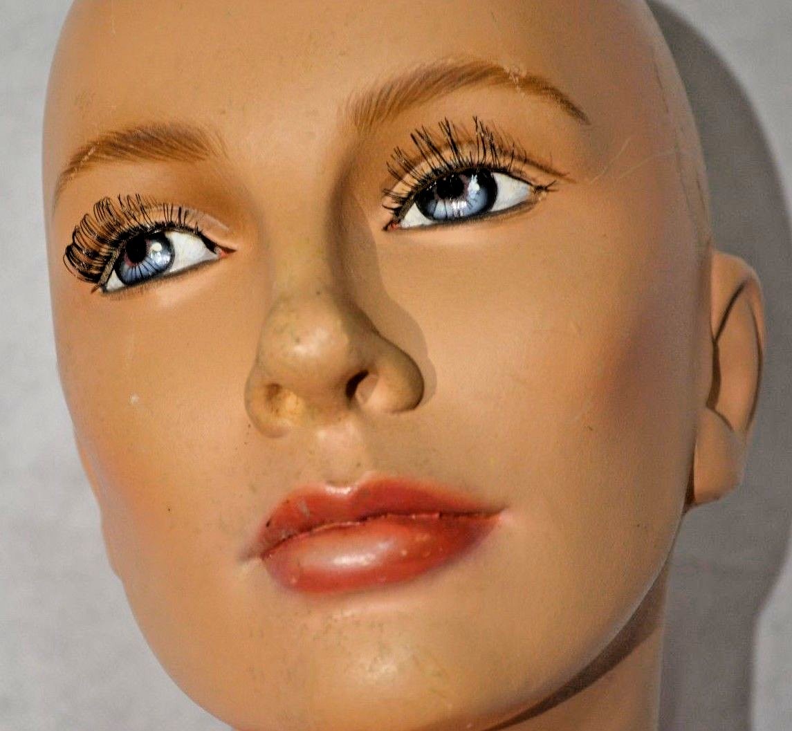 Vintage 70's Full Body Female Mannequin with Custom Stand / Casters~Wig~Italy