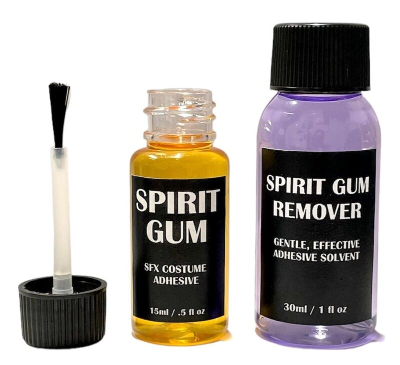 Spirit Gum And Remover Combo Kit -  0.5 Oz Spirit Gum Adhesive And 1 Oz Remover