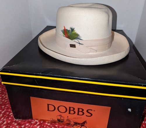 DOBBS ELDORADO GENUINE SHANTUNG PANAMA STRAW HAT MADE IN USA