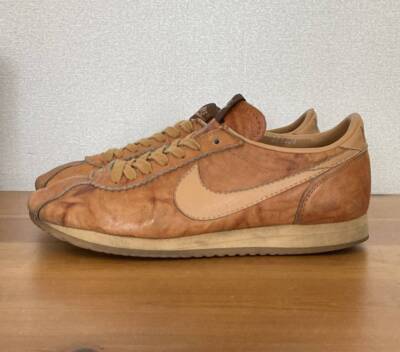 NIKE VILLAGE Brown US6.5 Made in USA 80s Vintage Used Sneakers w