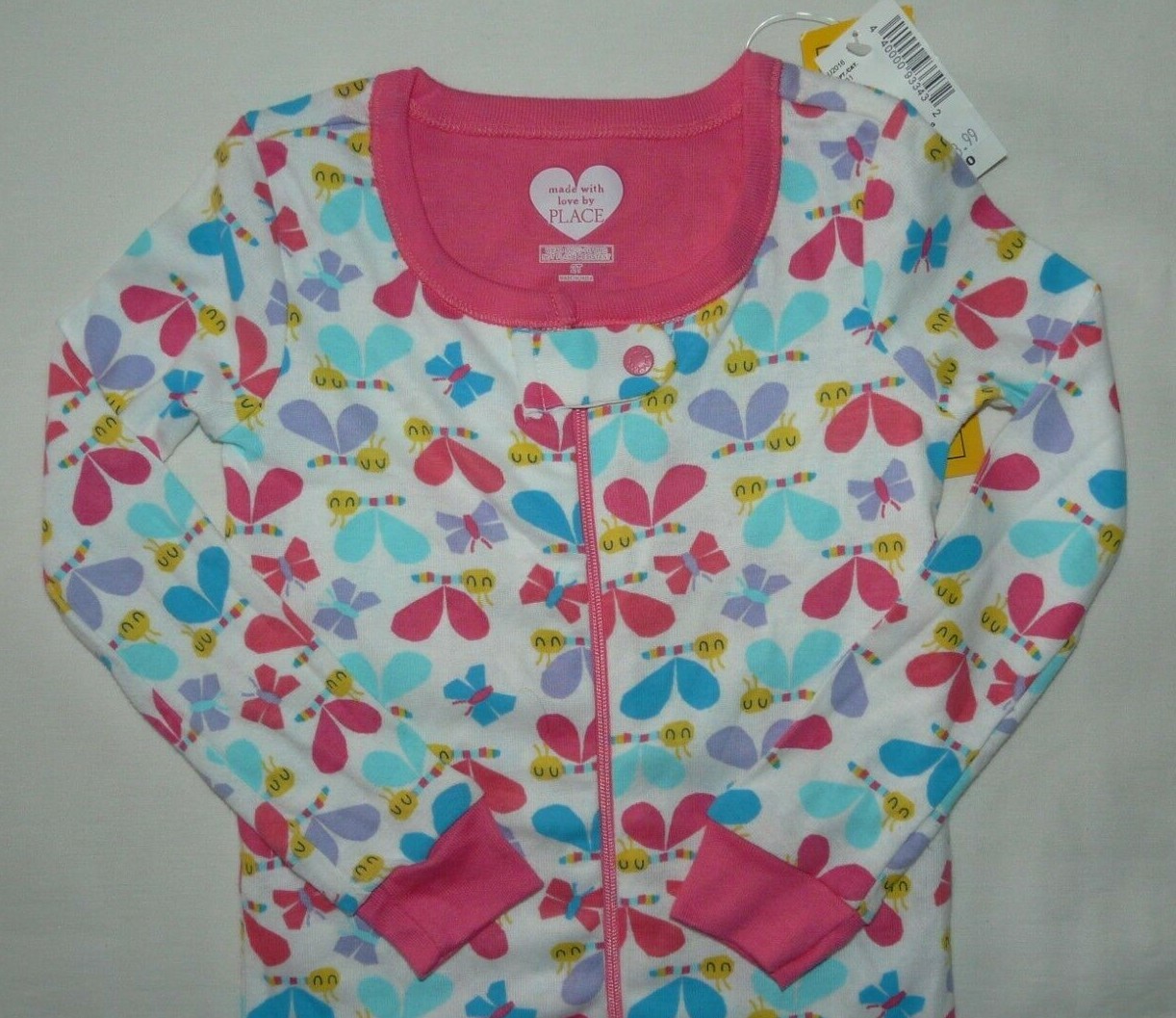 

THE CHILDRENS PLACE 1 ШТ. ПИЖАМА-СТРЕЙЧ С БАБОЧКАМИ ДЛЯ ДЕВОЧЕК 2 Т, White/pink multi-color