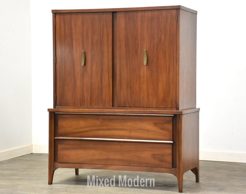 Walnut Tall Armoire Dresser