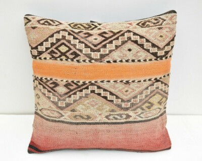 big vintage Moroccan cushion Handmade Berber Kilimvintage pillow unstuffed 44*25