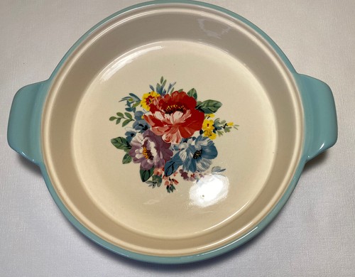The Pioneer Woman Floral Blossoms 9 in Ceramic Pie Plate Microwave Safe