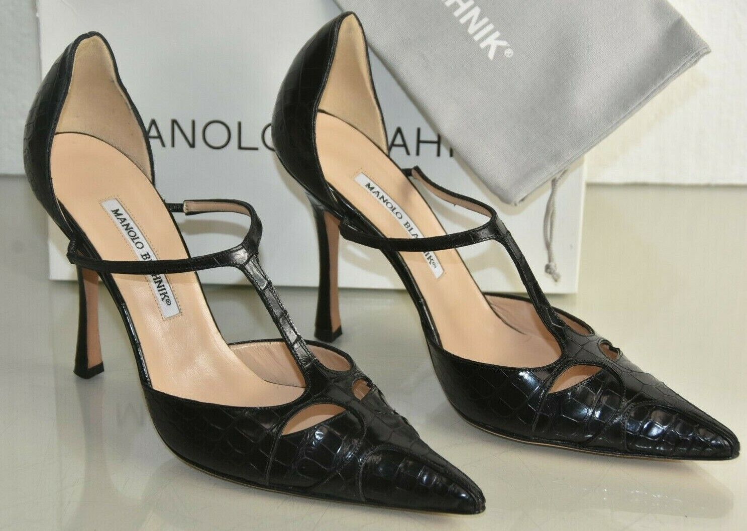 $5400 SIGNED New Manolo Blahnik VALON BB Alligator Crocodile $5400 SIGNED New Manolo Blahnik VALON BB Alligator Crocodile