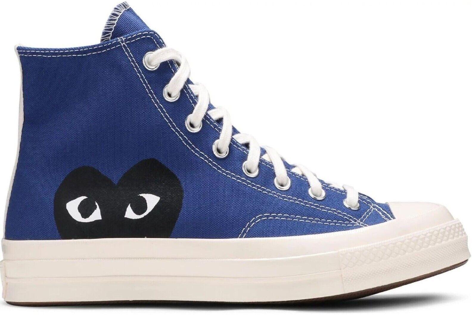 Size 8.5 Converse Comme des Garcons PLAY x Chuck 70 High Blue Quartz for sale online eBay