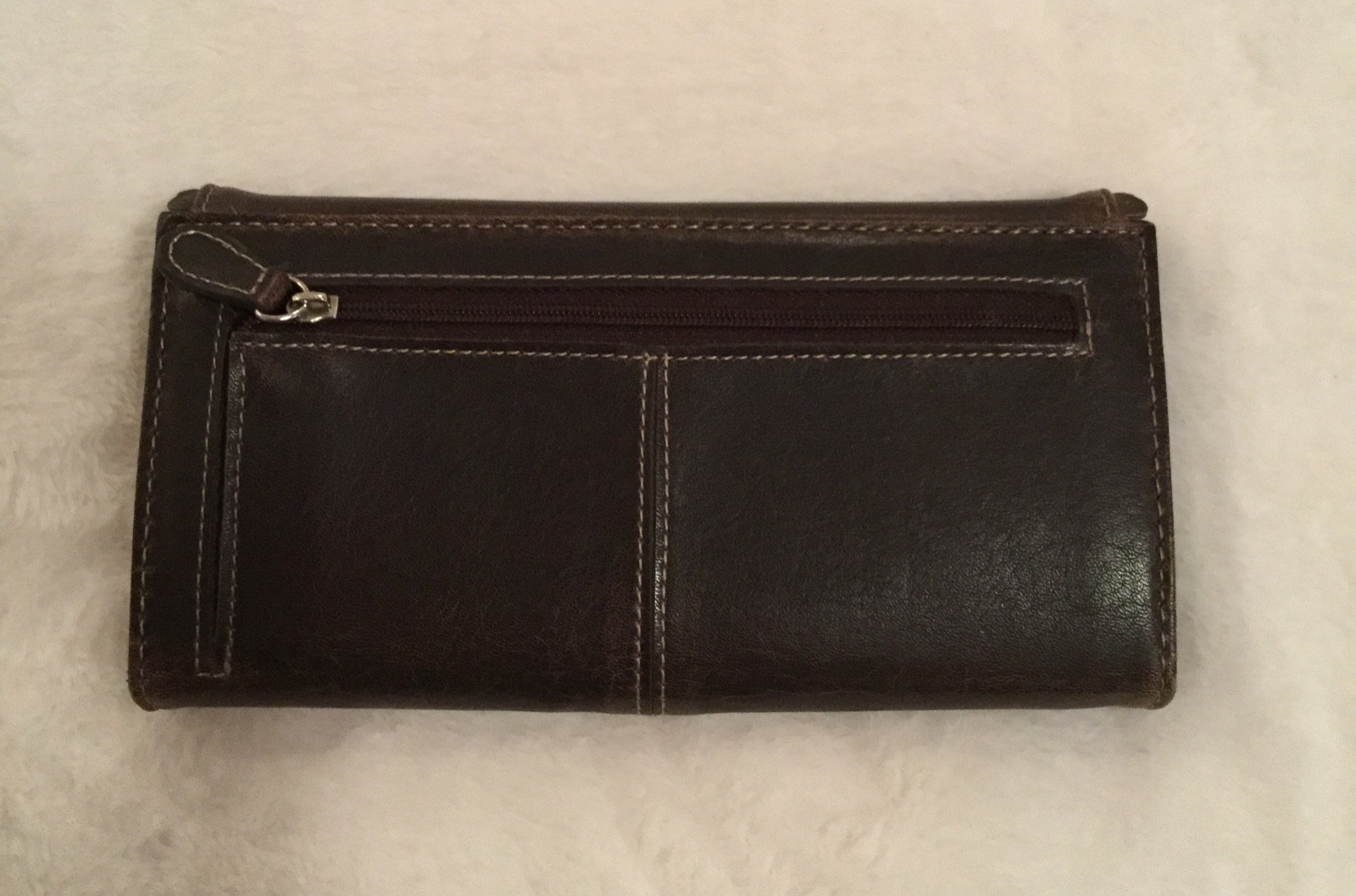 Liz Claiborne wallet brown leather look
