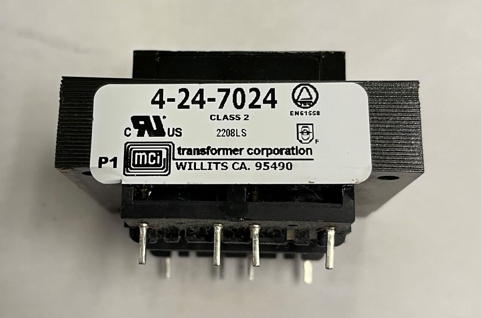 Power Transformer MCI 4-24-7024 Class 2 230VAC-CT to 24VAC Power Transformer MCI 4-24-7024 Class 2 230VAC-CT to 24VAC