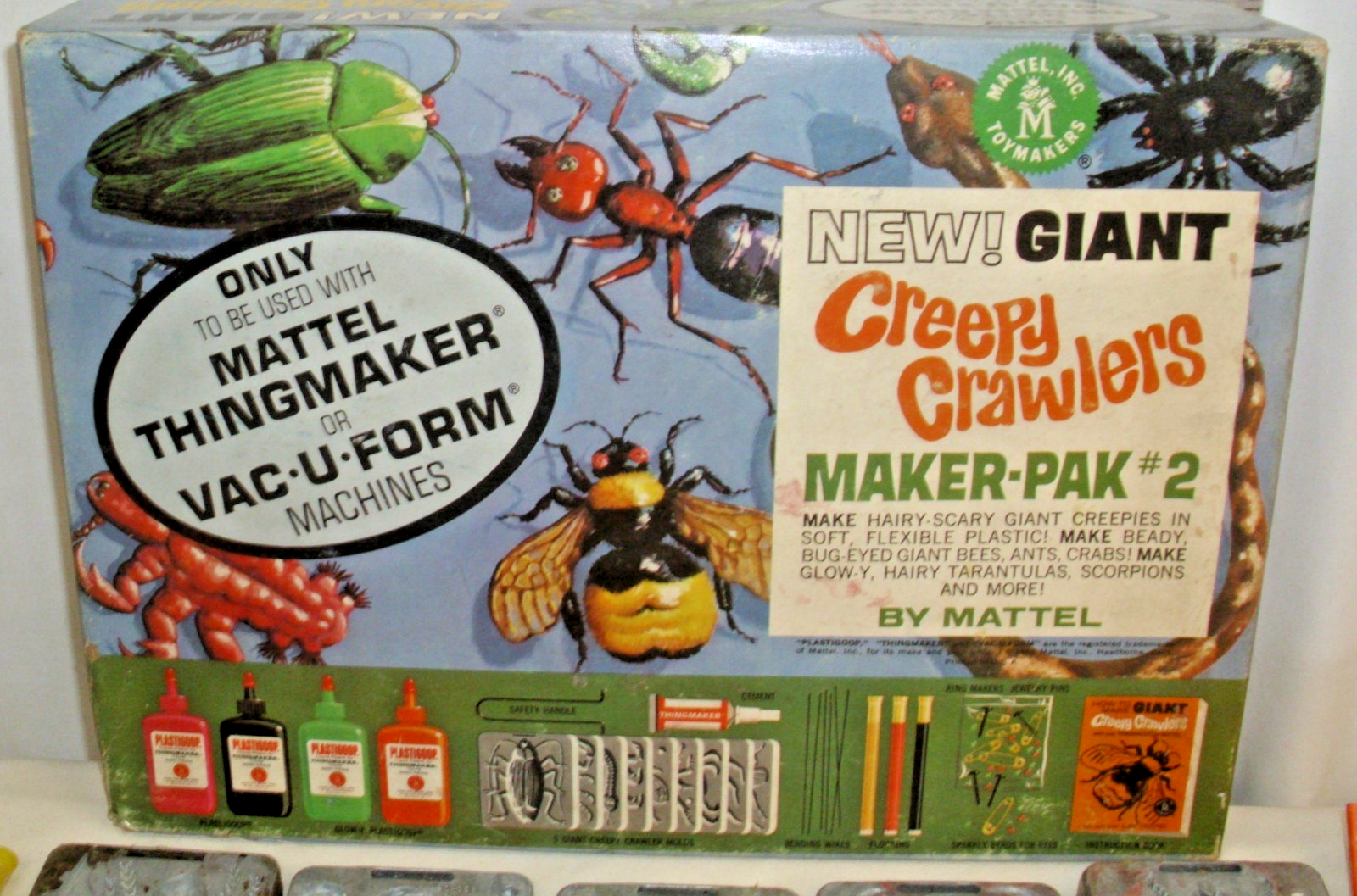 MATTEL THINGMAKER GIANT CREEPY CRAWLERS MAKER-PAK #2 BOXED 1965 | eBay
