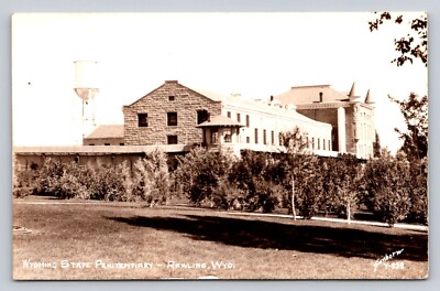 RPPC Wyoming State Penitentiary Rawlins Wyoming Real Photo P161A