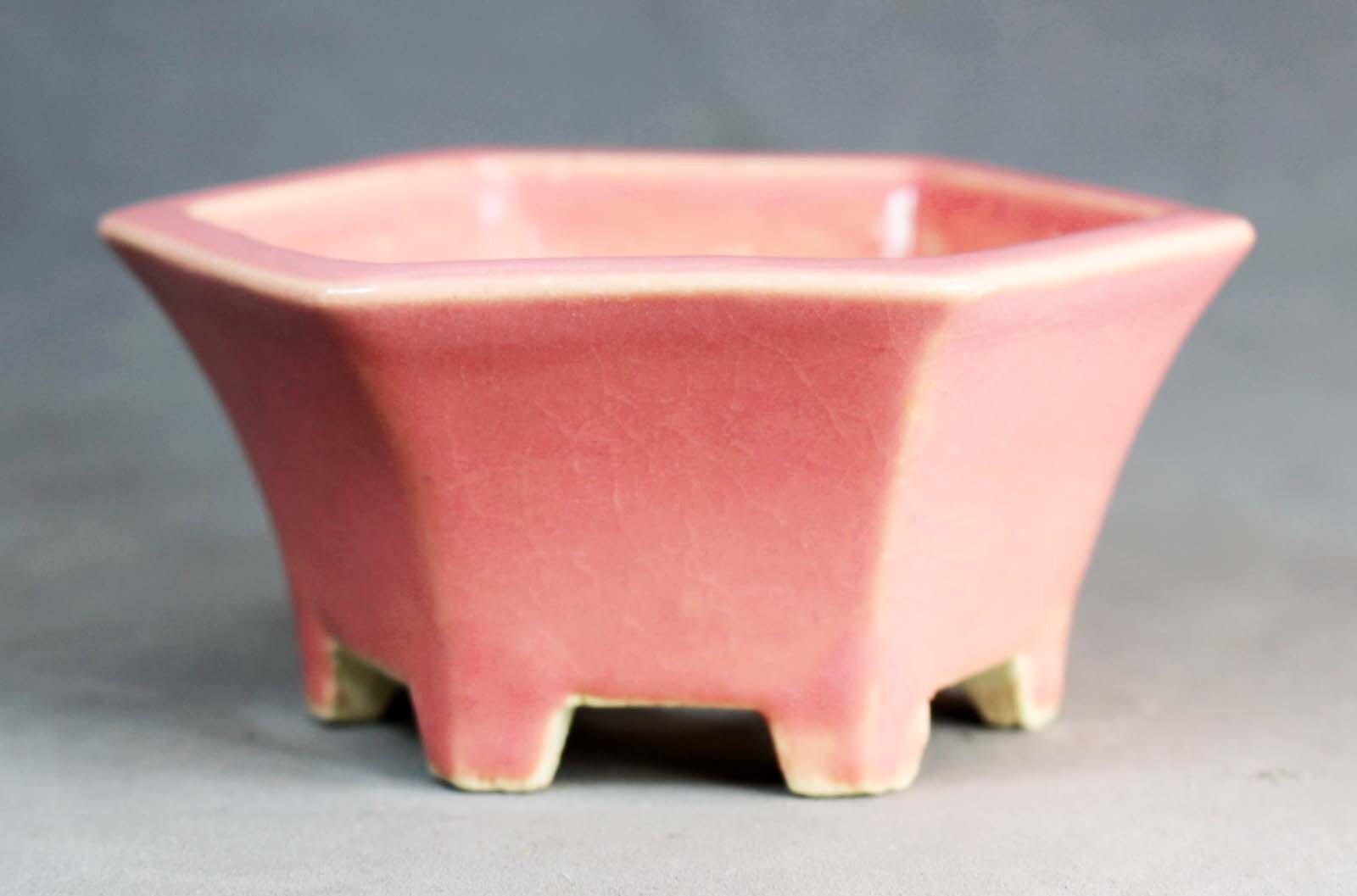 Tokoname Hexagonal Bonsai Pot by Shibakatsu, #C-46P : 106*95