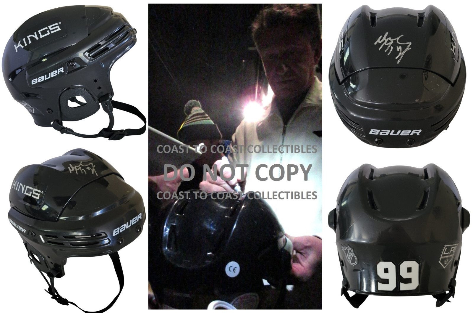 Wayne Gretzky Signed LA Kings Full Size Hockey Helmet Exact Proof COA Autographed Wayne Gretzky Signed LA Kings Full Size Hockey Helmet Exact Proof COA Autographed