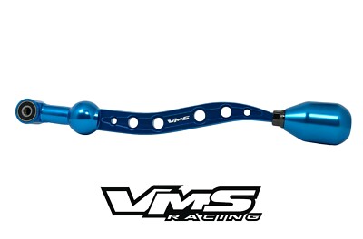 VMS RACING BLUE DUAL BEND SHORT SHIFTER + BLUE TYPE-R SHIFT KNOB FOR HONDA