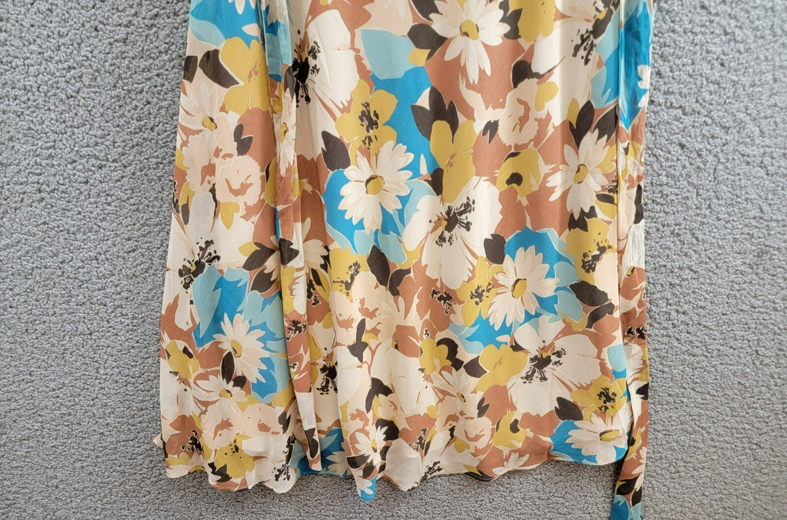 Lauren Ralph Lauren Floral Empire-Waist A-Line Dress Women's 4 Multi Side Zip - Picture 11 of 15