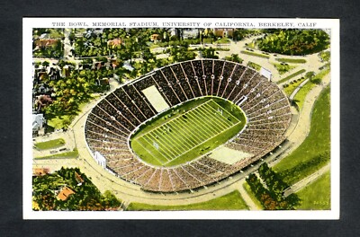 c.1920s THE BOWL MEMORIAL STADIUM at UNIVERSITY CALIFORNIA CAL-BERKELEY~POSTCARD