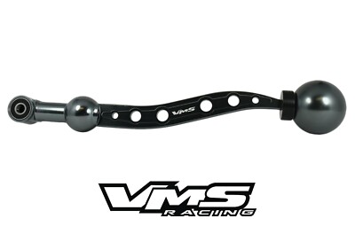 VMS RACING SILVER DUAL BEND SHORT SHIFTER + SILVER ROUND SHIFT KNOB FOR ACURA