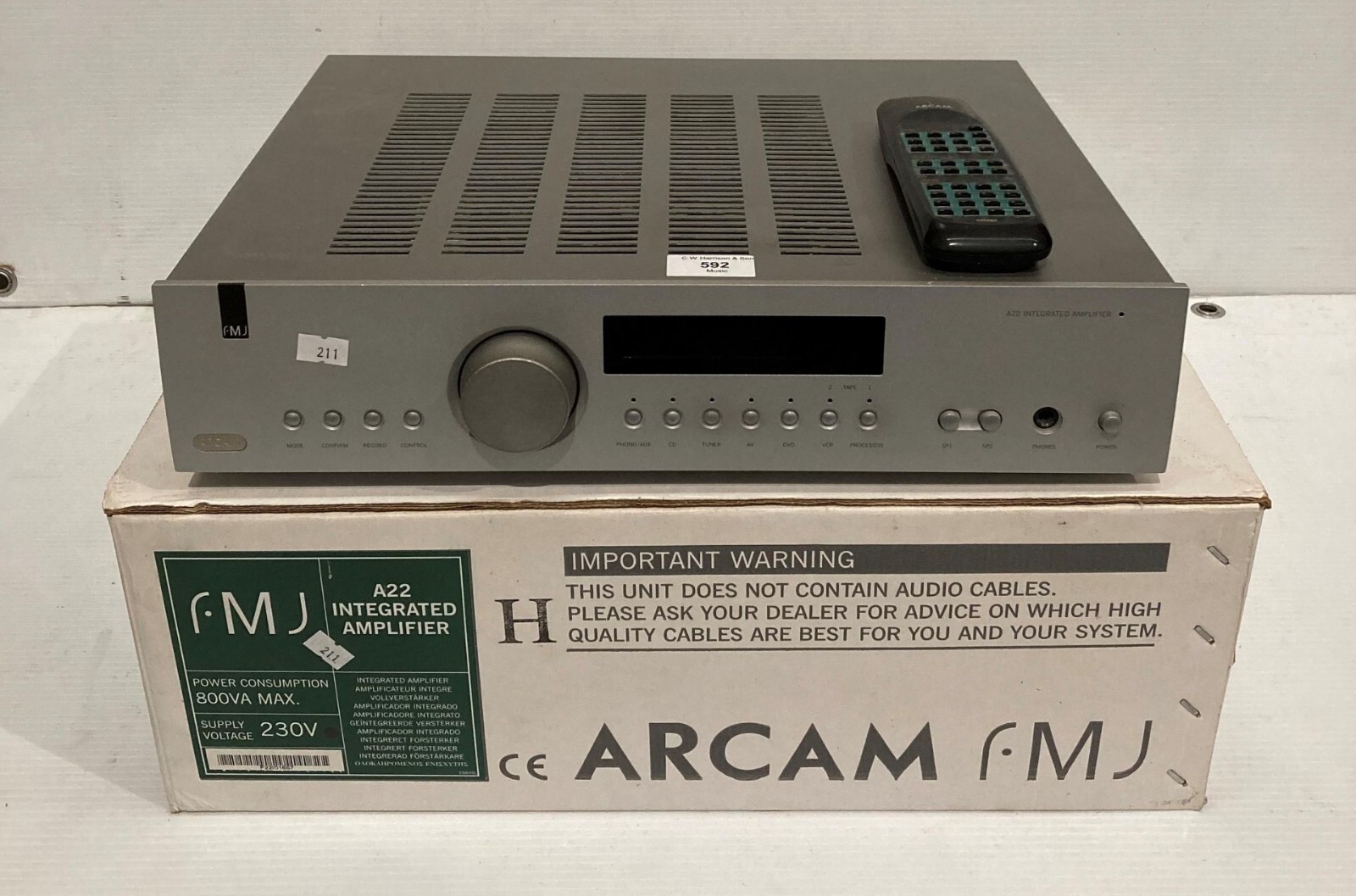 ARCAM FMJ A22 INTERGRATED AMPLIFIER WITH REMOTE, brand new ARCAM FMJ A22 INTERGRATED AMPLIFIER WITH REMOTE, brand new