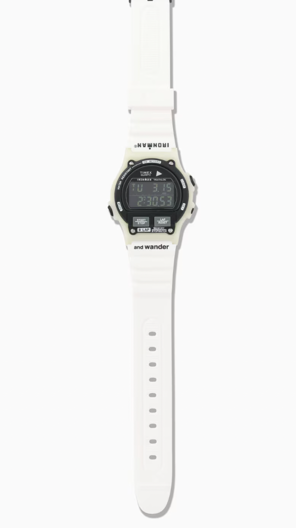 Pre-owned Timex 2024  × And Wander『ironman 8-lap』wristwatch Japan Limited White