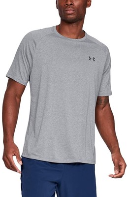 

Мужская футболка Under Armour Tech 2.0, светло-стальной вереск/черный, S, Steel light heather (036)/black, 1326413
