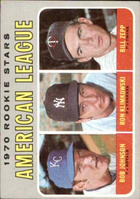 A.L.  (Bob Johnson / Ron Klimkowski / Bill Zepp) 1970 Topps #702 Card