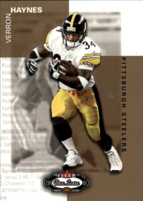 2002 Fleer Box Score Verron Haynes #139 Pittsburgh Steelers 3T14A