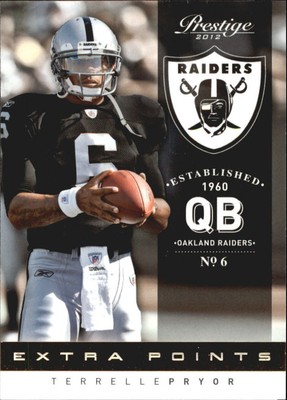 2012 Prestige Extra Points Gold Raiders Football Card #137 Terrelle Pryor