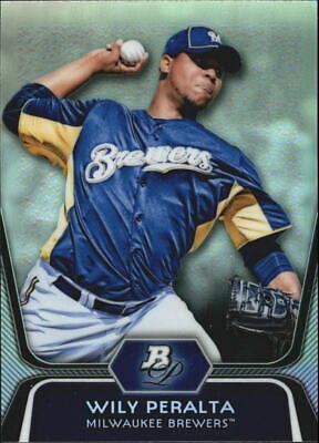 2012 Bowman Platinum Prospects Refractors #BPP33 Wily Peralta Rookie Card RC. rookie card picture