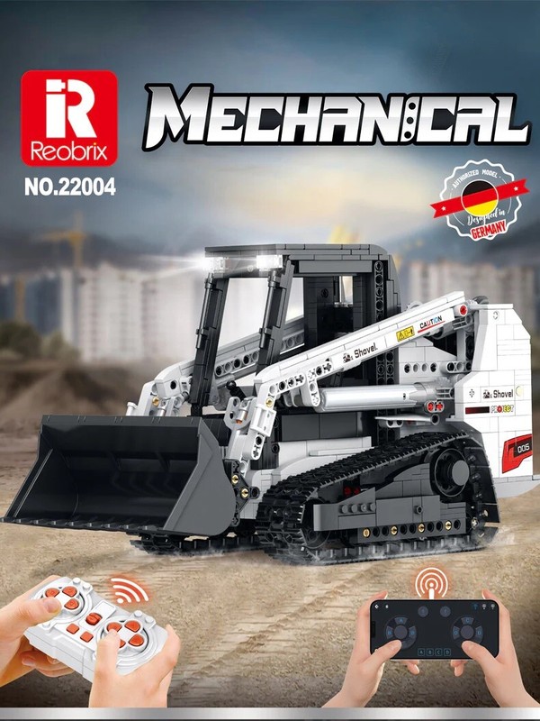 Building Blocks Skid Steer Loader Motorized RC Bricks DIY Model