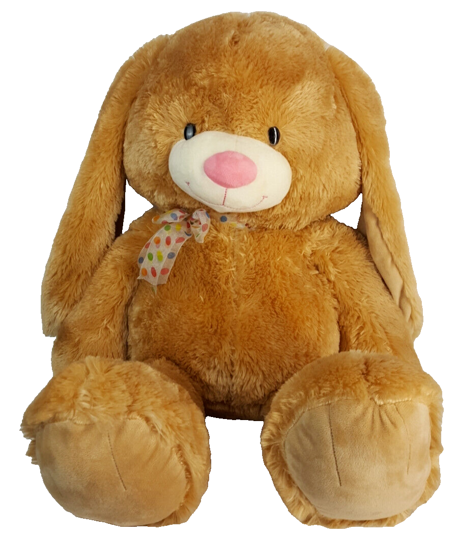 Animal Adventure Bunny Rabbit 30" Plush Large Polka Dot Bow 
