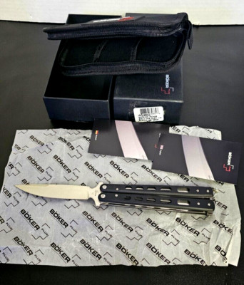 BOKER PLUS   PAPILLON  Flipper BLACK Knife