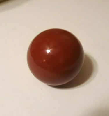 ROUND RED BALL KNOB 1-3/8 INCH DIAMETER 3/8-24 BRASS THREAD Round Knob Handle