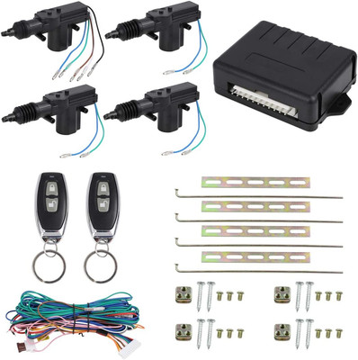 4 Doors Central Lock Locking System Car Keyless Entry Kit with Actuator - Only f