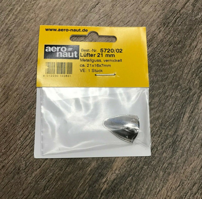 Aeronaut 572002 LÃ¼Fter 21x16x7mm Metallguss Vernickelt