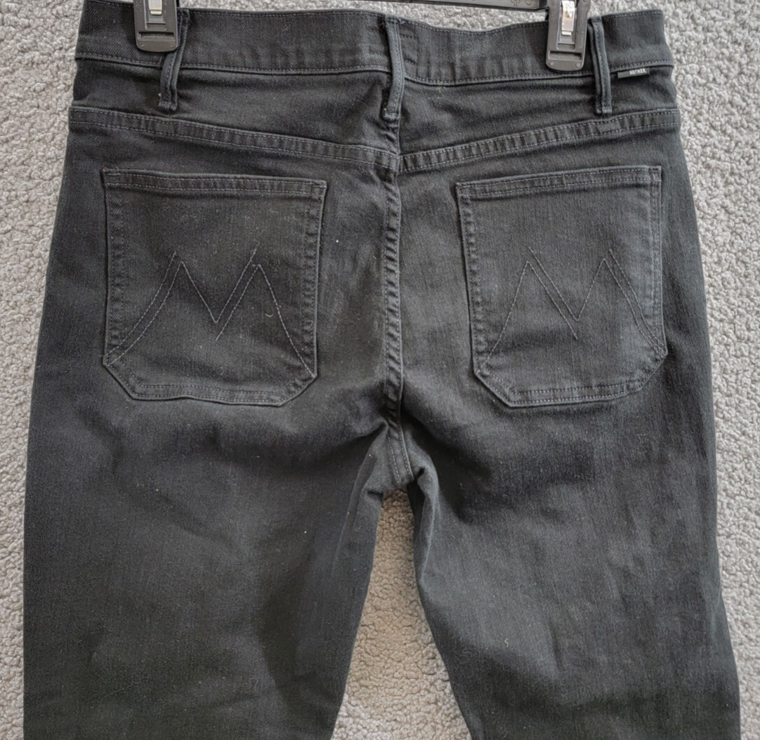 MOTHER The Patch Pocket Insider High Rise Jeans Women's 33 Pitch Button Closure~ - Picture 13 of 19