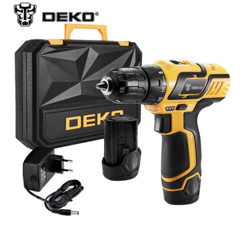 DEKO GCD12DU3, 12v, Taladro  Atornillador Inalámbrico SET 1 BATERIA 12V