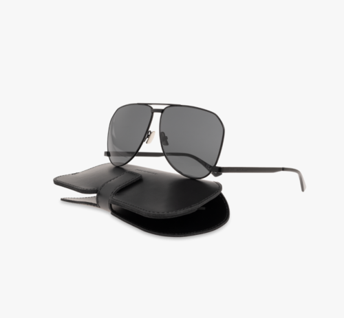 Pre-owned Saint Laurent Yves  Sl-690-dust-001 Black Sunglasses